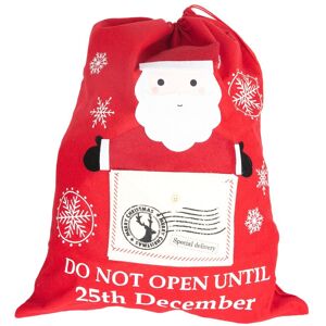Shatchi Red Felt Christmas Sack Do Not Open Fun, Secretive Holiday Gift Bag Red Shatchi Red Felt Christmas Sack Do Not Open Fun, Secretive Holiday Gift Bag Red