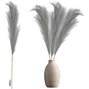 Shatchi 100cm Prelit Pampas Grass Warm White LEDs Battery-Operated Christmas Artificial Flowers Decorations in Grey Grey Shatchi 100cm Prelit Pampas Grass Warm White LEDs Battery-Operated Christmas Artificial Flowers Decorations in Grey Grey