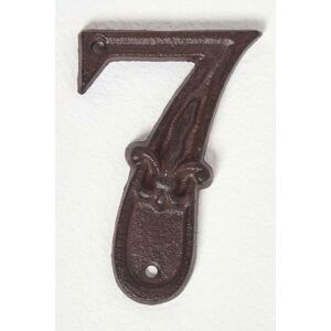 Homescapes Cast Iron House Number 7 Brown - House Number Homescapes Cast Iron House Number 7 Brown - House Number