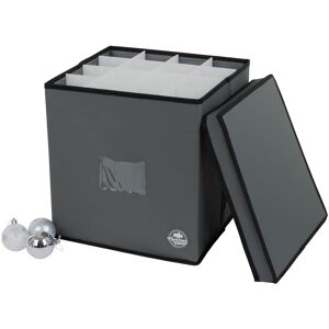 Christmas Village Collapsible Christmas Bauble Storage Bag - Grey Grey Christmas Village Collapsible Christmas Bauble Storage Bag - Grey Grey