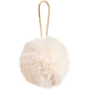 Melody Maison Set Of 3 Small Cream Faux Fur Baubles - 7.5cm Cream Melody Maison Set Of 3 Small Cream Faux Fur Baubles - 7.5cm Cream