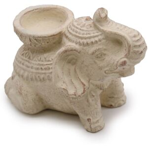 KDMD Elephant Incense & Candle Holder (cream) in Cream Cream KDMD Elephant Incense & Candle Holder (cream) in Cream Cream