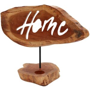 KDMD Candle Holder Sign - Home in Brown Brown KDMD Candle Holder Sign - Home in Brown Brown