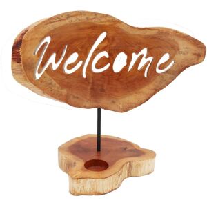 KDMD Candle Holder Sign - Welcome in Brown Brown KDMD Candle Holder Sign - Welcome in Brown Brown