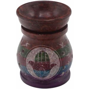 KDMD Soapstone Oil Burner 10cm - Hamsa - Five Colours Multicolor KDMD Soapstone Oil Burner 10cm - Hamsa - Five Colours Multicolor