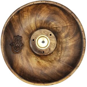 KDMD Incense Stick & Cone Burner Disc - Hamsa in Brown Brown KDMD Incense Stick & Cone Burner Disc - Hamsa in Brown Brown