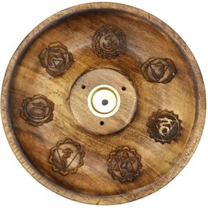 KDMD Incense Stick & Cone Burner Disc - 7 Chakra in Brown Brown KDMD Incense Stick & Cone Burner Disc - 7 Chakra in Brown Brown