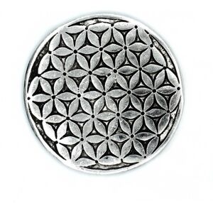 KDMD Polished Aluminium Flower of Life Incense Holder 11cm in Silver Silver KDMD Polished Aluminium Flower of Life Incense Holder 11cm in Silver Silver