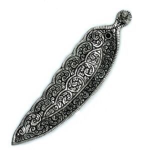 KDMD Polished Aluminium Buddha Long Shaped Incense Holder 23cm in Silver Silver KDMD Polished Aluminium Buddha Long Shaped Incense Holder 23cm in Silver Silver