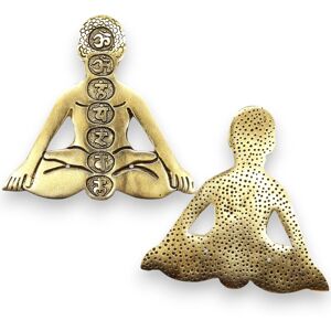 KDMD Gold Aluminum Seven Chakra Yoga Incense Holder Gold KDMD Gold Aluminum Seven Chakra Yoga Incense Holder Gold