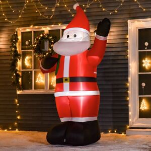 HOMCOM 8ft Christmas Inflatable Santa Claus with Gift Bag LED Lights Multicolor HOMCOM 8ft Christmas Inflatable Santa Claus with Gift Bag LED Lights Multicolor