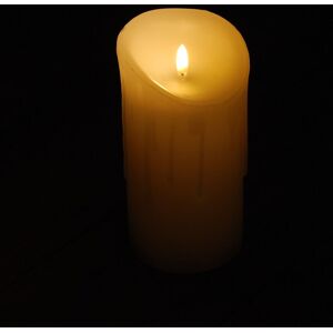 Samuel Alexander 23cm Premier LED Flickabrights Melted Edge Battery Candle in Warm White in Cream Cream Samuel Alexander 23cm Premier LED Flickabrights Melted Edge Battery Candle in Warm White in Cream Cream