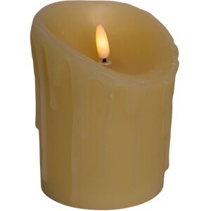 Samuel Alexander 13x9cm Battery Operated Realistic Candle with Melted Effect & Dancing LED Flame in Cream Size: 13x9 cm Cream 13x9 cm Samuel Alexander 13x9cm Battery Operated Realistic Candle with Melted Effect & Dancing LED Flame in Cream Size: 13x9 cm Cream 13x9 cm