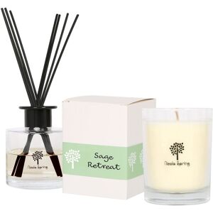 Nicola Spring Sage Retreat Candle & Diffuser Gift Set - 160g Jar + 200ml Diffuser in Clear Clear Nicola Spring Sage Retreat Candle & Diffuser Gift Set - 160g Jar + 200ml Diffuser in Clear Clear