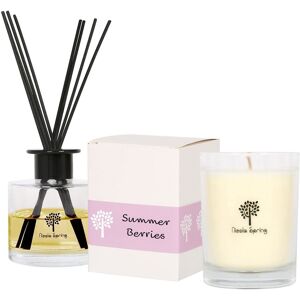 Nicola Spring Summer Berries Candle & Diffuser Gift Set - 160g Jar + 200ml Diff in Clear Clear Nicola Spring Summer Berries Candle & Diffuser Gift Set - 160g Jar + 200ml Diff in Clear Clear