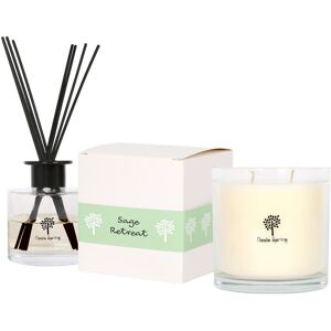 Nicola Spring Sage Retreat Candle & Diffuser Gift Set - 400g Jar + 200ml Diffuser in Clear Clear Nicola Spring Sage Retreat Candle & Diffuser Gift Set - 400g Jar + 200ml Diffuser in Clear Clear