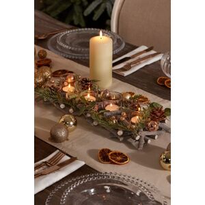 Dibor Rose Gold Sparkle Four Tealight Table Decoration Centrepiece Christmas Décor Candle Holders 40cm Gold Dibor Rose Gold Sparkle Four Tealight Table Decoration Centrepiece Christmas Décor Candle Holders 40cm Gold