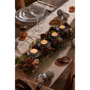 Dibor Rose Gold Sparkle Christmas Table Decoration Candle Holders Centrepiece 51cm in Natural Natural Dibor Rose Gold Sparkle Christmas Table Decoration Candle Holders Centrepiece 51cm in Natural Natural