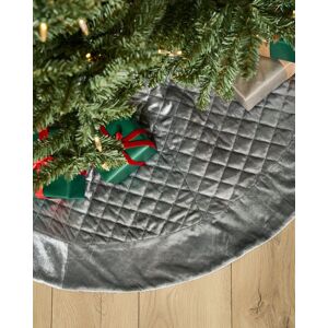 Dibor Grey Velvet Quilted Christmas Tree Decoration Christmas Tree Skirt 48" Grey Dibor Grey Velvet Quilted Christmas Tree Decoration Christmas Tree Skirt 48" Grey