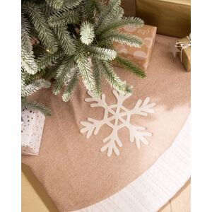 Dibor Cosy Snowflake Christmas Tree Decoration Christmas Tree Skirt 48" in Beige Beige Dibor Cosy Snowflake Christmas Tree Decoration Christmas Tree Skirt 48" in Beige Beige