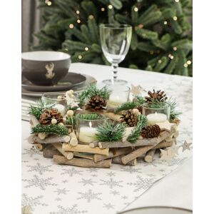 Dibor Set of 2 Nordic Wreath Tealight Xmas Table Decoration Centrepiece Christmas Décor Candle Holders 30cm in Natural Size: 2 Pack Natural 2 Pack Dibor Set of 2 Nordic Wreath Tealight Xmas Table Decoration Centrepiece Christmas Décor Candle Holders 30cm in Natural Size: 2 Pack Natural 2 Pack
