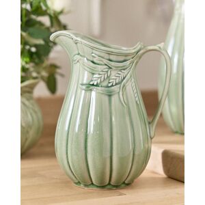 Dibor Traditional Green Ceramic Table Decor Flower Jug Pitcher Size: Large Green Large Dibor Traditional Green Ceramic Table Decor Flower Jug Pitcher Size: Large Green Large
