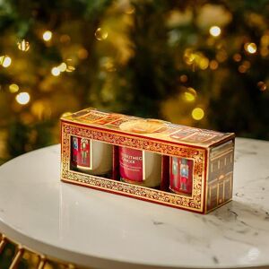 Marco Paul Christmas 3pc Scented Candles Glass Pots Ginger & Nutmeg Multicolor Marco Paul Christmas 3pc Scented Candles Glass Pots Ginger & Nutmeg Multicolor