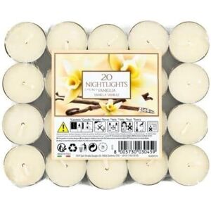 Marco Paul 20 Pack Vanilla Scented Candle Tealights in Off-White Off-White Marco Paul 20 Pack Vanilla Scented Candle Tealights in Off-White Off-White