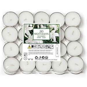 Marco Paul 20 Pack Jasmine Scented Candle Tealights in White White Marco Paul 20 Pack Jasmine Scented Candle Tealights in White White