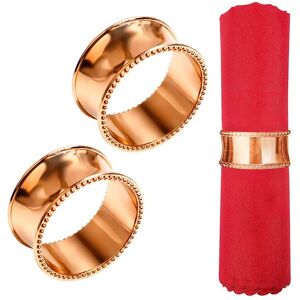 Neel Blue Christmas Beaded Rim Napkin Rings, Serviette Holders, Hammered Design Metal Buckles in Rose Gold Rose Gold Neel Blue Christmas Beaded Rim Napkin Rings, Serviette Holders, Hammered Design Metal Buckles in Rose Gold Rose Gold