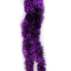 Neel Blue Chunky Christmas Tinsel Garland Shiny Metallic with White Xmas Tree Decor, 2m in Purple Purple Neel Blue Chunky Christmas Tinsel Garland Shiny Metallic with White Xmas Tree Decor, 2m in Purple Purple