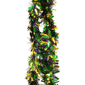 Neel Blue Chunky Christmas Tinsel Garland Shiny Metallic with White Xmas Tree Decor, 2m Multicolor Neel Blue Chunky Christmas Tinsel Garland Shiny Metallic with White Xmas Tree Decor, 2m Multicolor