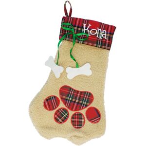 Neel Blue Christmas Stocking Pet Paw Design Velvet Hanging Santa Sack for Xmas Gifts Decorations in Beige Beige Neel Blue Christmas Stocking Pet Paw Design Velvet Hanging Santa Sack for Xmas Gifts Decorations in Beige Beige