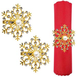 Neel Blue Snowflakes Napkin Rings, Faux Pearl with Diamante Rhinestone Christmas Napkin Holder - Silver, 6pcs in Gold Gold Neel Blue Snowflakes Napkin Rings, Faux Pearl with Diamante Rhinestone Christmas Napkin Holder - Silver, 6pcs in Gold Gold