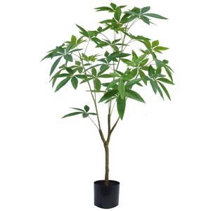 Leaf 120cm Artificial Money Plant Pachira Realistic Faux Tree in Green Green Leaf 120cm Artificial Money Plant Pachira Realistic Faux Tree in Green Green