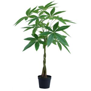 Leaf 70cm Artificial Money Tree Pachira Realistic Faux Plant in Green Green Leaf 70cm Artificial Money Tree Pachira Realistic Faux Plant in Green Green