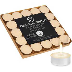 Deco Express Scented 25 Packs Tealights - Vanilla Macaroon in Beige Beige Deco Express Scented 25 Packs Tealights - Vanilla Macaroon in Beige Beige