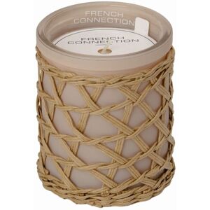 French Connection Scented Jar Candle Woven Rattan Bergamot & Jasmine Long-Lasting Luxury Home Fragrance Gift in Beige Size: Medium Beige Medium French Connection Scented Jar Candle Woven Rattan Bergamot & Jasmine Long-Lasting Luxury Home Fragrance Gift in Beige Size: Medium Beige Medium