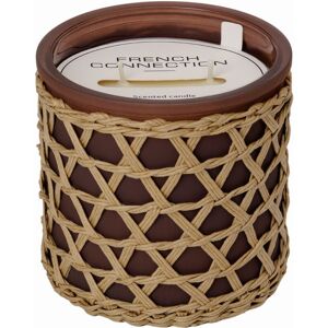 French Connection Woven Rattan Black Cherry & Cedarwood Candle - Long-Lasting Luxury Gift in Brown Size: Medium Brown Medium French Connection Woven Rattan Black Cherry & Cedarwood Candle - Long-Lasting Luxury Gift in Brown Size: Medium Brown Medium