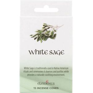 Elements White Sage Incense Cones - 12 Packs - Incense Cones Elements White Sage Incense Cones - 12 Packs - Incense Cones