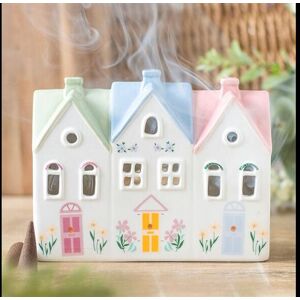 KDMD Pastel House Incense Cone Burner & Tealight Holder in Cream Cream KDMD Pastel House Incense Cone Burner & Tealight Holder in Cream Cream