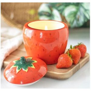 KDMD Strawberry Shaped Candle Jar in Red Red KDMD Strawberry Shaped Candle Jar in Red Red
