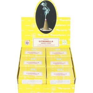 KDMD 12 Packs of Citronella Dhoop Incense Cones in Yellow Yellow KDMD 12 Packs of Citronella Dhoop Incense Cones in Yellow Yellow