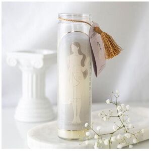 KDMD Aphrodite Goddess Tube Candle with Rose Quartz Crystals in Cream Cream KDMD Aphrodite Goddess Tube Candle with Rose Quartz Crystals in Cream Cream