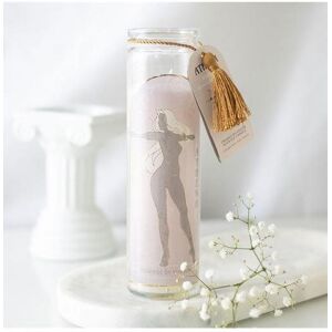 KDMD Athena Goddess Tube Candle with Clear Quartz Crystals in Pink Pink KDMD Athena Goddess Tube Candle with Clear Quartz Crystals in Pink Pink
