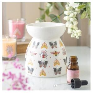 KDMD Floral Bug Print Oil Burner & Wax Warmer in White White KDMD Floral Bug Print Oil Burner & Wax Warmer in White White