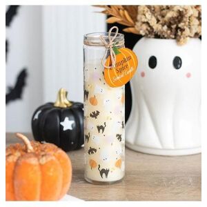 KDMD Sweet & Spooky Print Candy Corn Tube Candle in White White KDMD Sweet & Spooky Print Candy Corn Tube Candle in White White