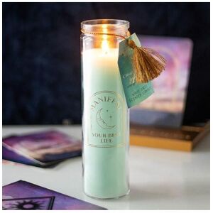 KDMD White Sage Tube Candle with Clear Quartz Crystals White KDMD White Sage Tube Candle with Clear Quartz Crystals White