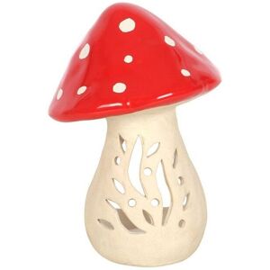 KDMD Ceramic Mushroom Tealight Candle Holder in Cream Cream KDMD Ceramic Mushroom Tealight Candle Holder in Cream Cream