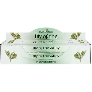 KDMD Set of 6 Packets of Elements Lily of the Valley Incense Sticks in Green Green KDMD Set of 6 Packets of Elements Lily of the Valley Incense Sticks in Green Green